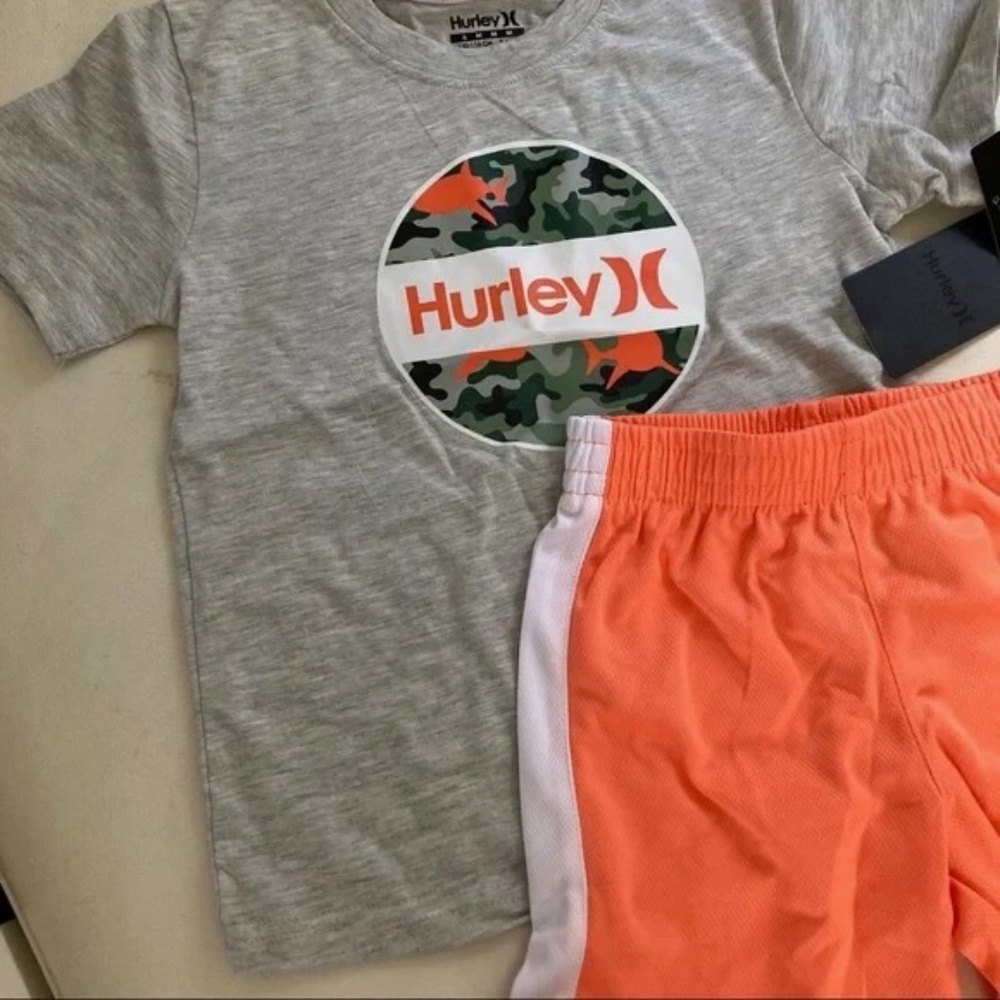 Hurley Camouflage Orange Shorts top set super cool 5110 - Picture 6 of 9